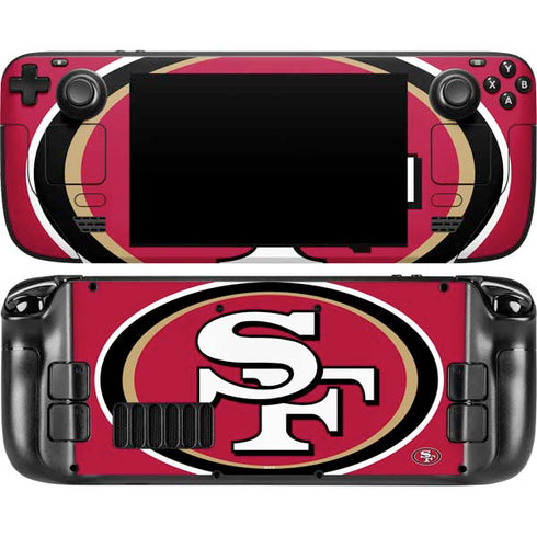 NFL San Francisco 49ers Large Logo Steam Deck Handheld Gaming Computer Skin
